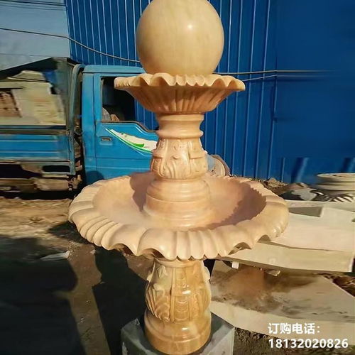 石雕双层景观球喷泉 厦门石材景观球雕塑制作厂