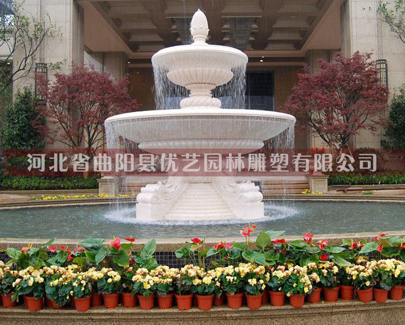 天然大理石高档景观喷泉 工厂直销 精品室外大型流水石雕喷泉水景