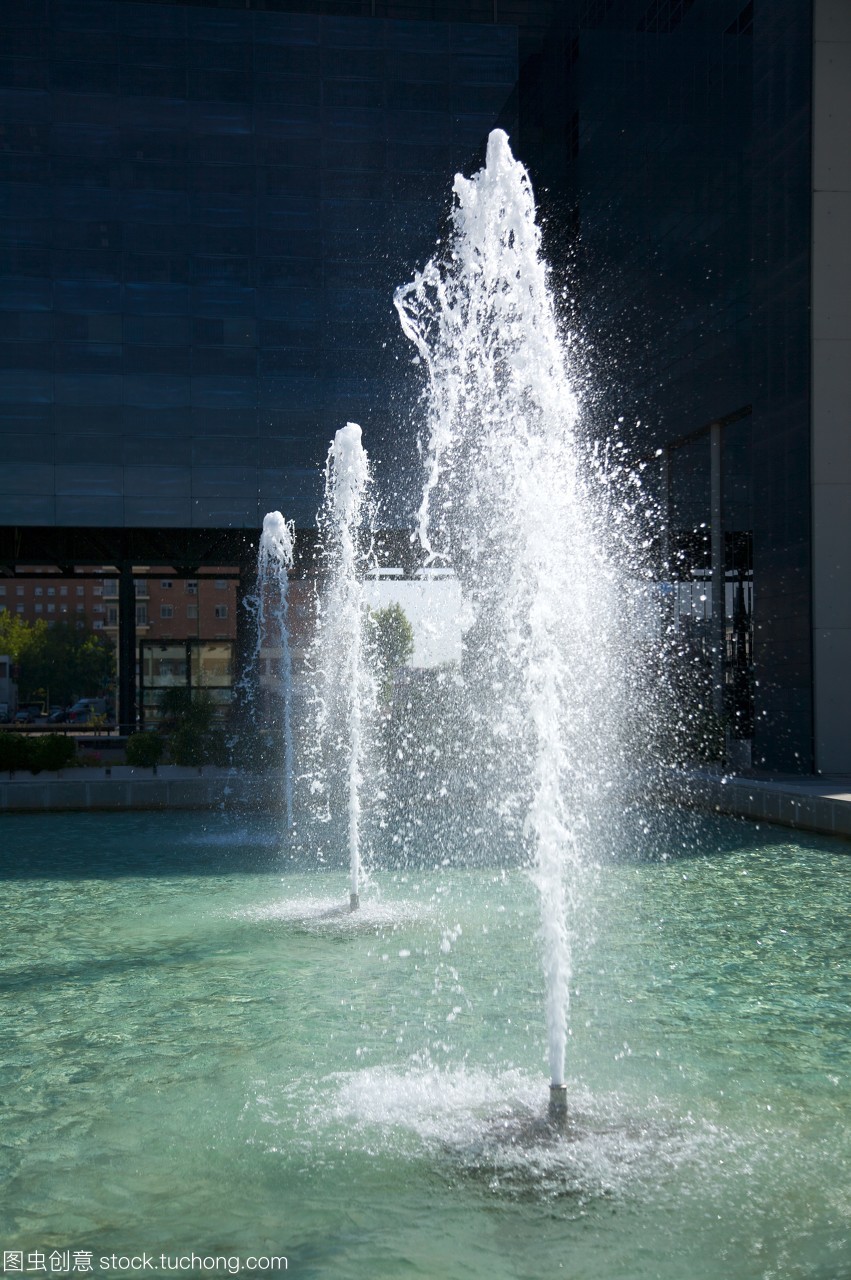 喷射,喷泉,城市生活,马德里,小城市,城区,城镇,城市,城里,欧洲,水,水域,泡沫,喷水池,西班牙,泉水,溪