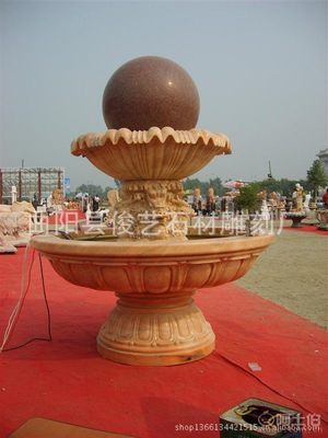 【王氏雕刻曲阳县厂家直销优质晚霞红材质石雕风水球喷泉雕塑各种样式可订做】曲阳县俊艺石材雕刻厂 - 产品库