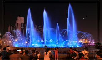 泉城广场音乐喷泉夜景