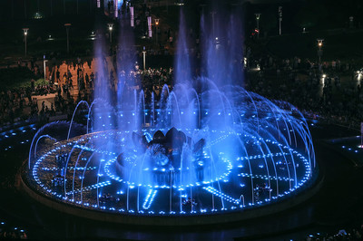 荷花喷泉 艺术与自然的交融之美