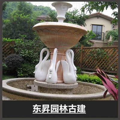 广场石雕喷泉 大理石石雕水钵 厂家直销 支持定制